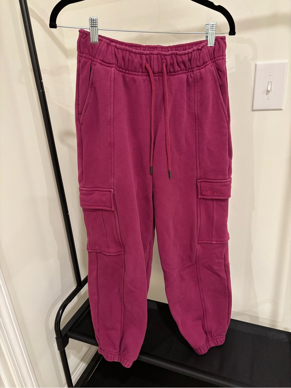 Athleta Magenta Cargo Joggers